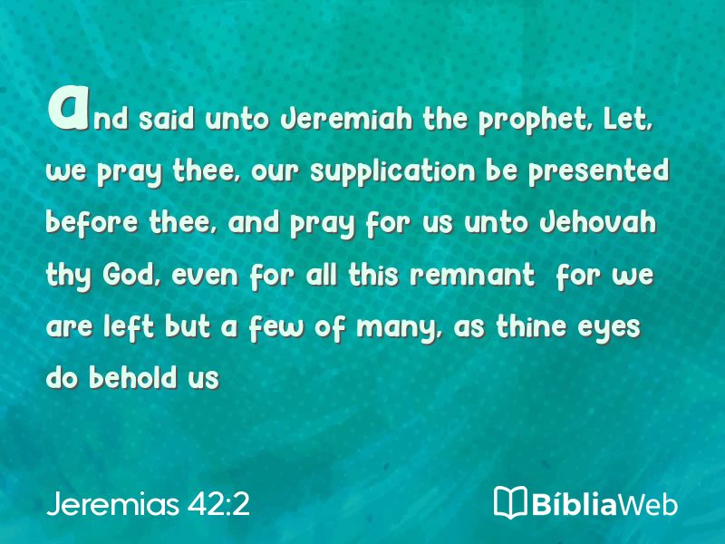 Jeremias 42:2 em imagem para compartilhar