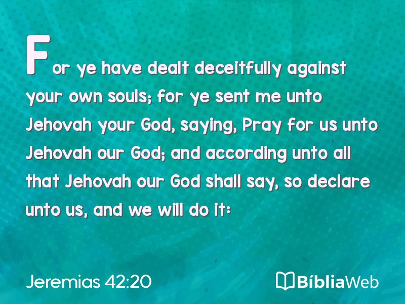 Jeremias 42:20 em imagem para compartilhar