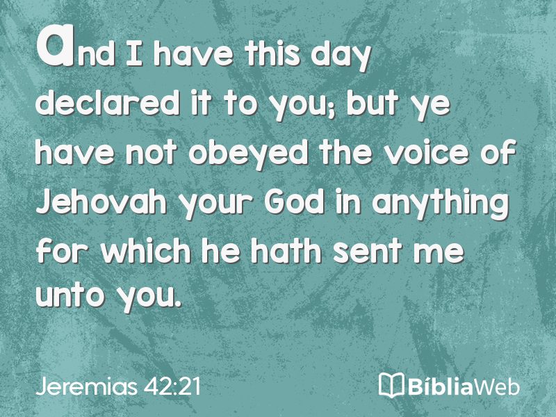Jeremias 42:21 em imagem para compartilhar