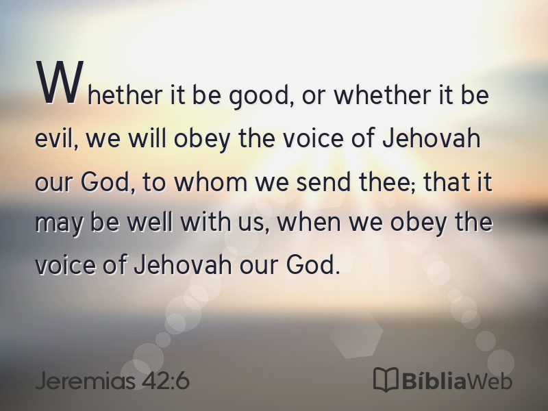 Jeremias 42:6 em imagem para compartilhar