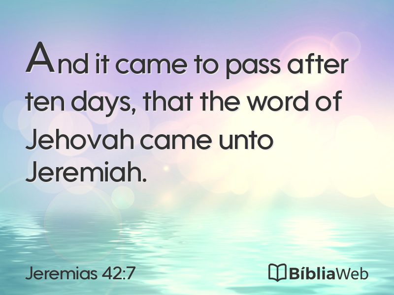 Jeremias 42:7 em imagem para compartilhar