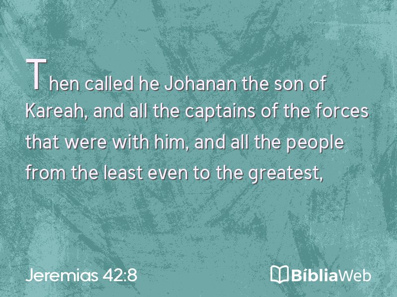 Jeremias 42:8 em imagem para compartilhar