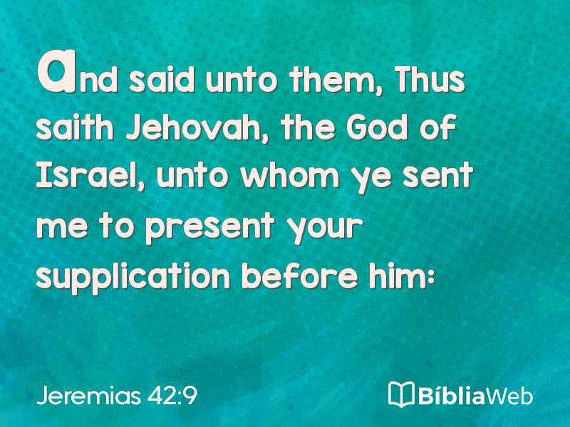 Jeremias 42:9 em imagem para compartilhar
