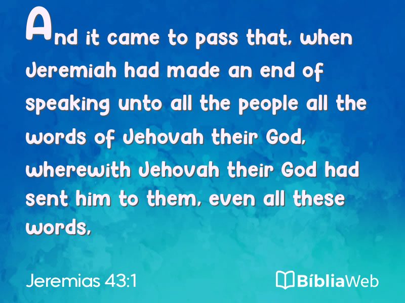 Jeremias 43:1 em imagem para compartilhar