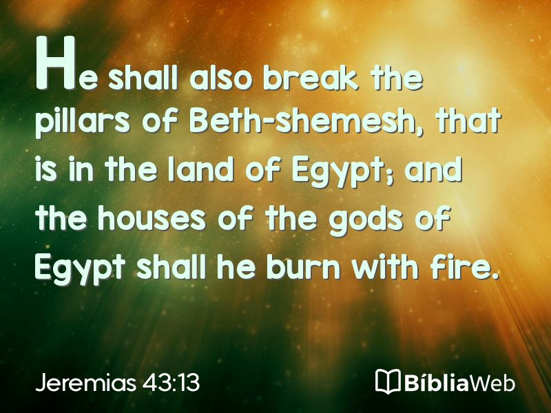 Jeremias 43:13 em imagem para compartilhar