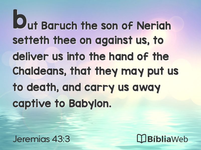 Jeremias 43:3 em imagem para compartilhar