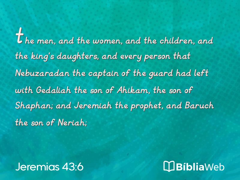 Jeremias 43:6 em imagem para compartilhar