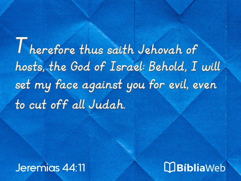 Jeremias 44:11 em imagem para compartilhar