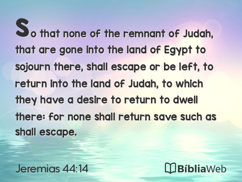 Jeremias 44:14 em imagem para compartilhar