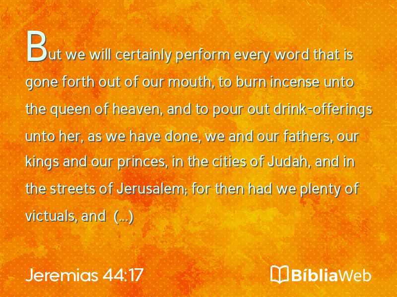 Jeremias 44:17 em imagem para compartilhar