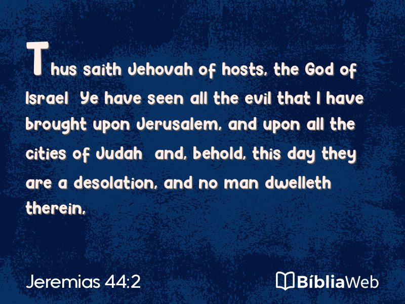 Jeremias 44:2 em imagem para compartilhar