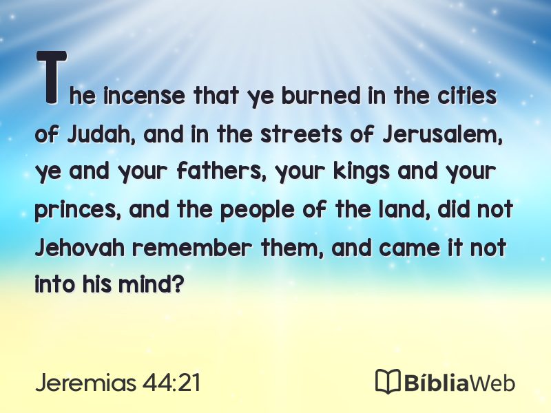 Jeremias 44:21 em imagem para compartilhar