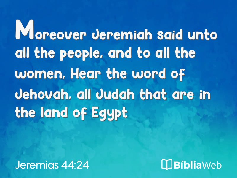 Jeremias 44:24 em imagem para compartilhar