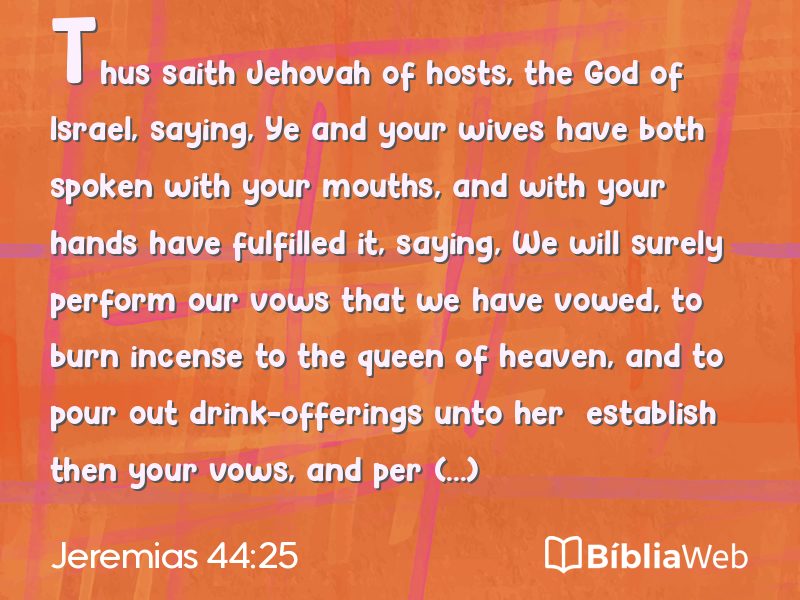 Jeremias 44:25 em imagem para compartilhar