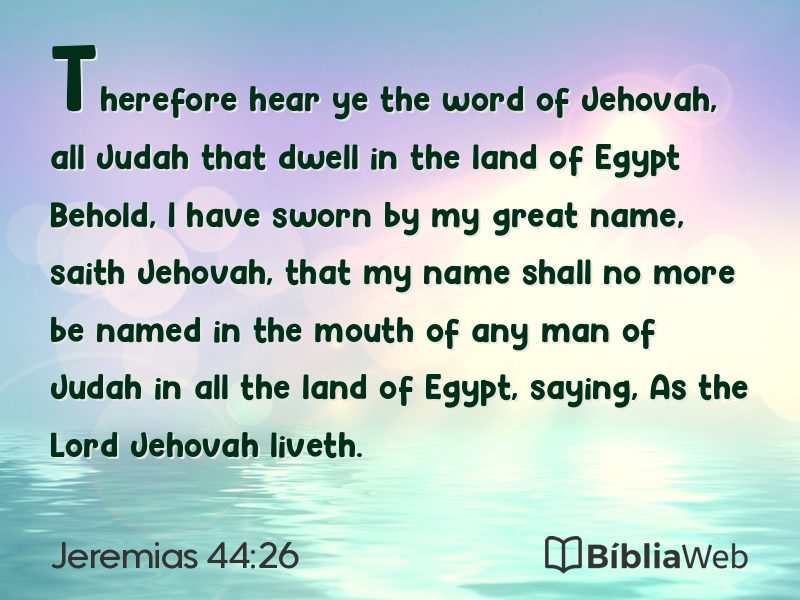 Jeremias 44:26 em imagem para compartilhar