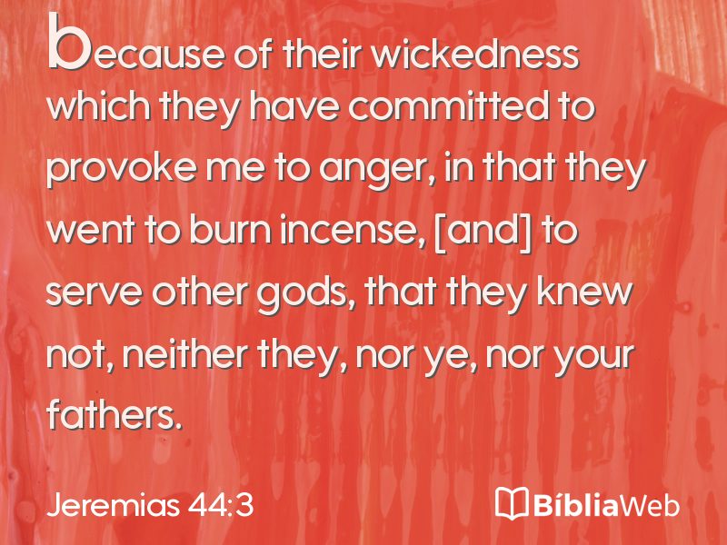 Jeremias 44:3 em imagem para compartilhar
