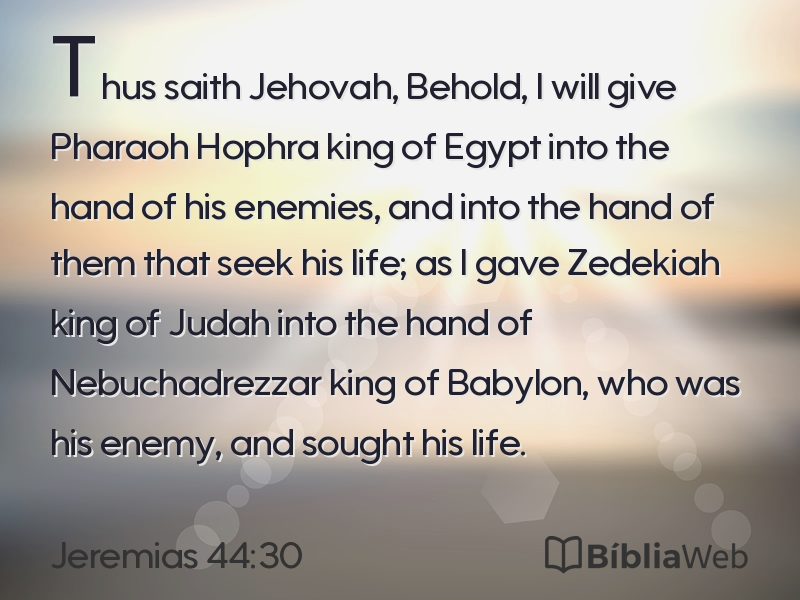 Jeremias 44:30 em imagem para compartilhar
