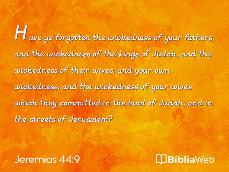 Jeremias 44:9 em imagem para compartilhar