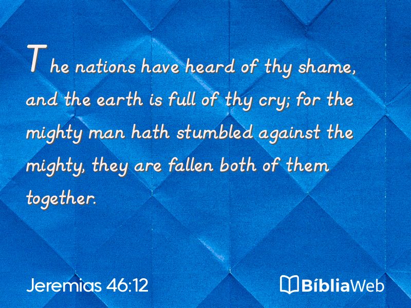 Jeremias 46:12 em imagem para compartilhar