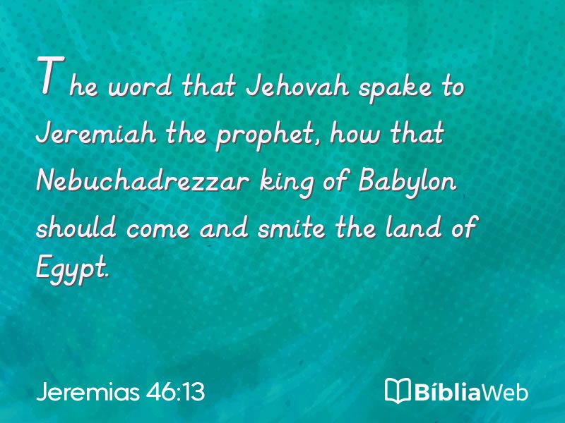 Jeremias 46:13 em imagem para compartilhar