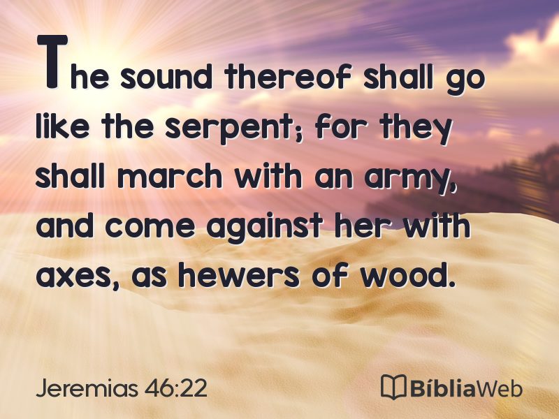 Jeremias 46:22 em imagem para compartilhar