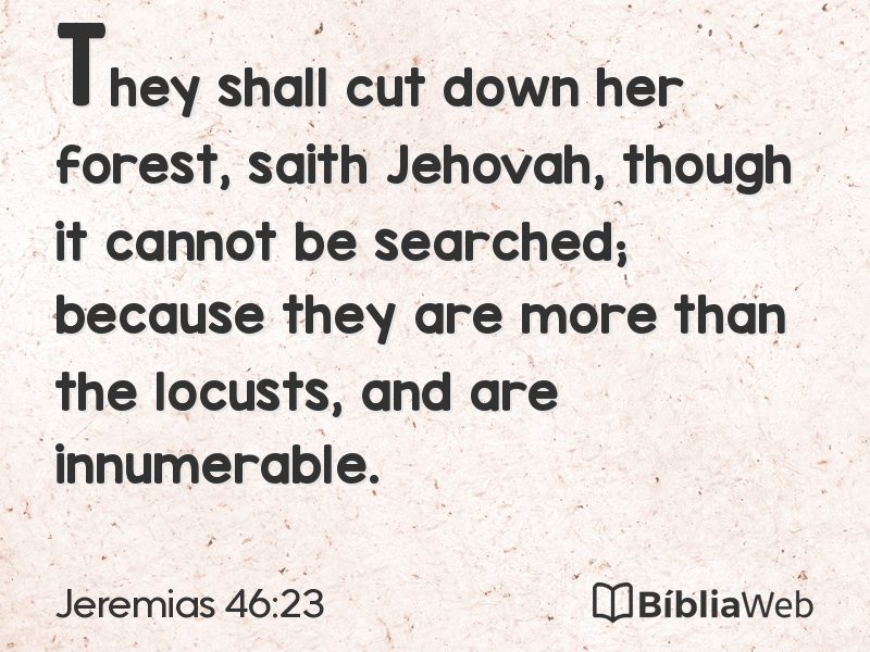 Jeremias 46:23 em imagem para compartilhar