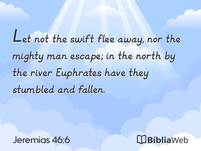 Jeremias 46:6 em imagem para compartilhar