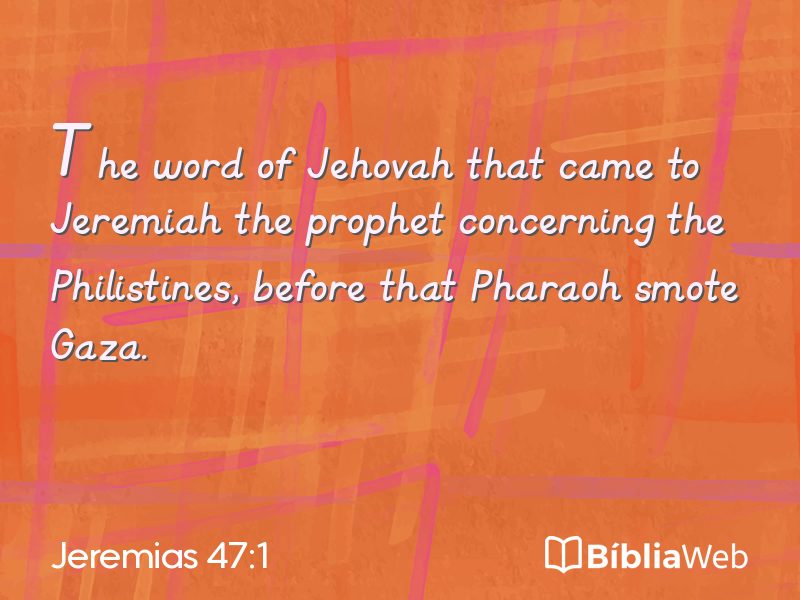 Jeremias 47:1 em imagem para compartilhar