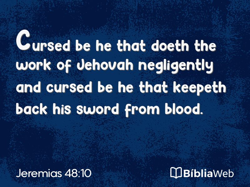 Jeremias 48:10 em imagem para compartilhar