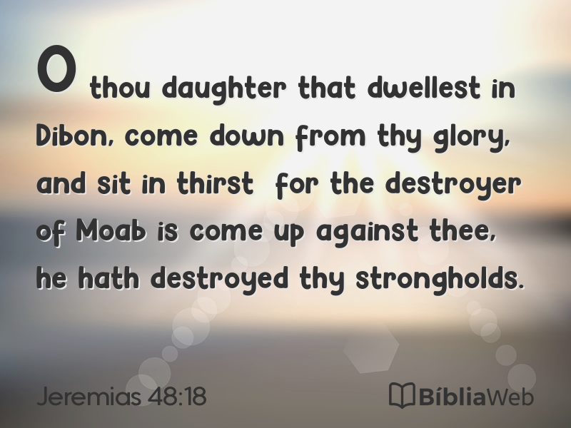 Jeremias 48:18 em imagem para compartilhar