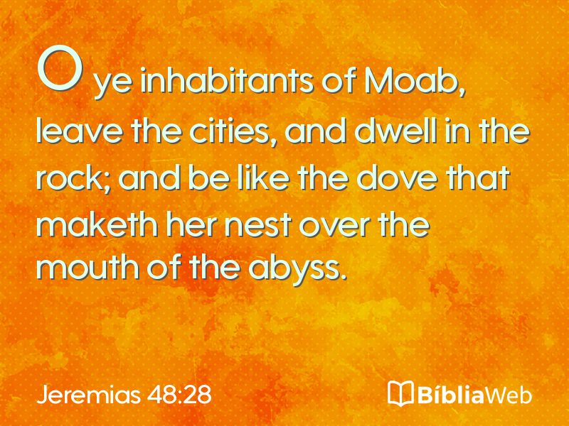 Jeremias 48:28 em imagem para compartilhar