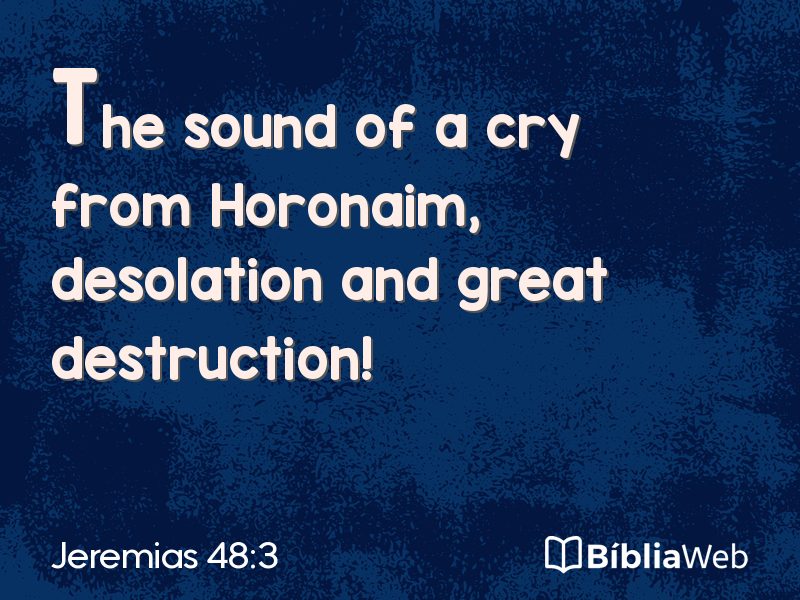 Jeremias 48:3 em imagem para compartilhar