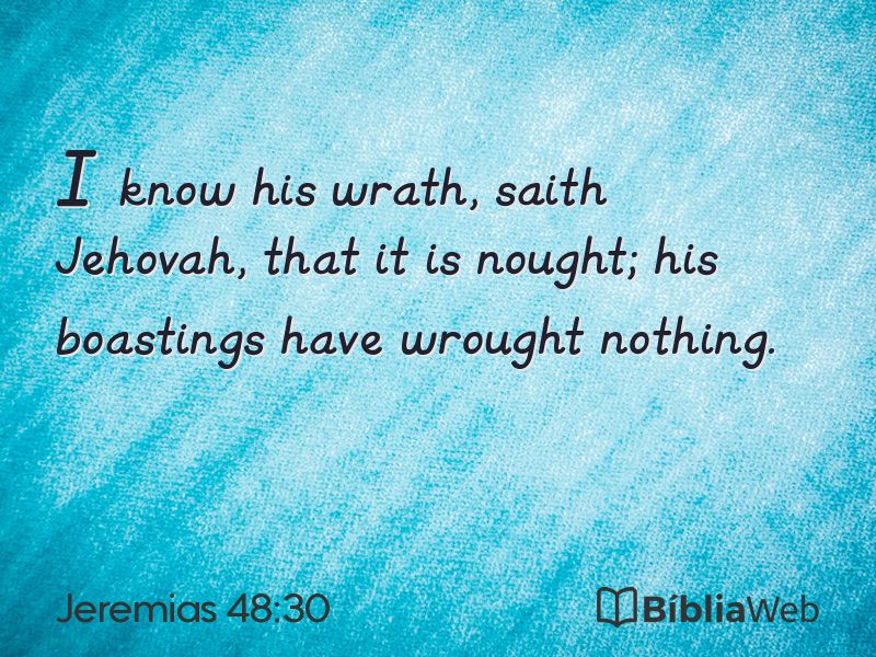 Jeremias 48:30 em imagem para compartilhar