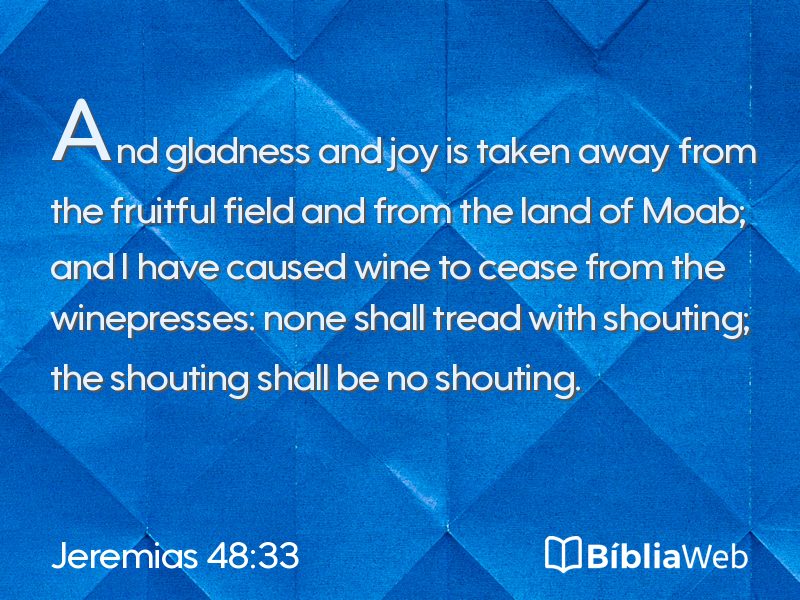 Jeremias 48:33 em imagem para compartilhar