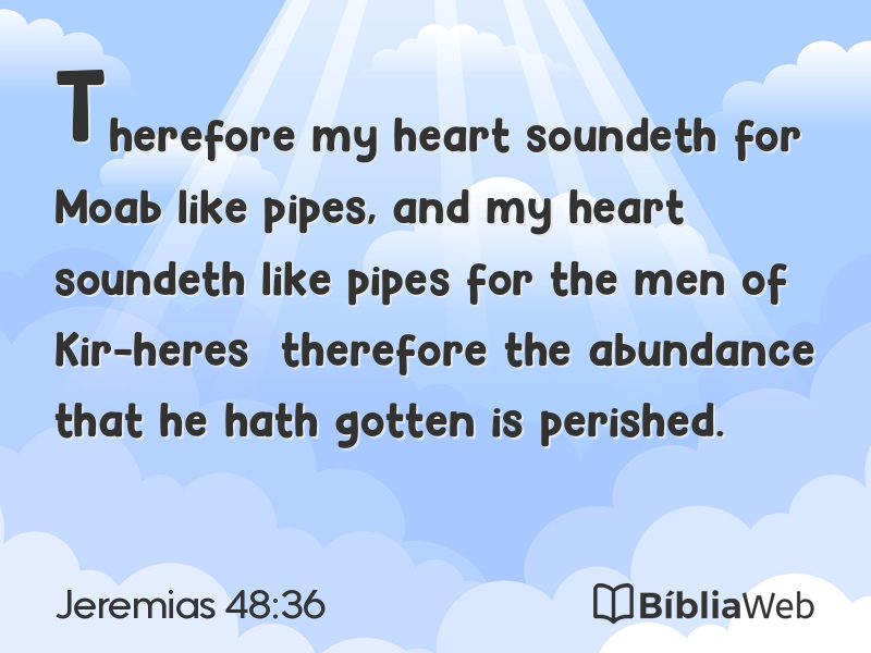 Jeremias 48:36 em imagem para compartilhar