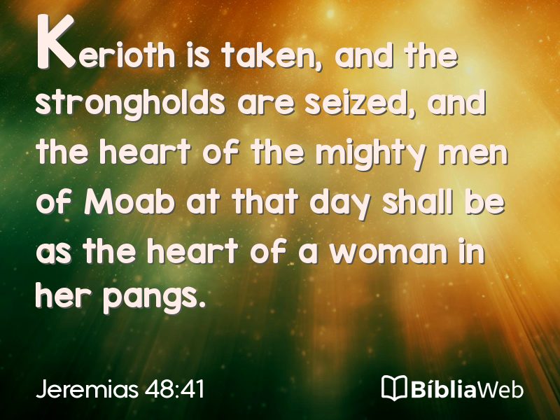 Jeremias 48:41 em imagem para compartilhar