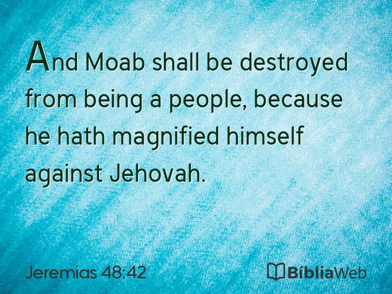 Jeremias 48:42 em imagem para compartilhar