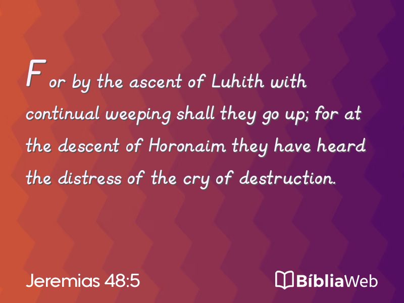 Jeremias 48:5 em imagem para compartilhar