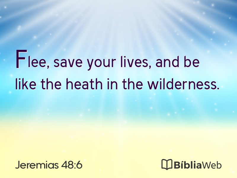 Jeremias 48:6 em imagem para compartilhar