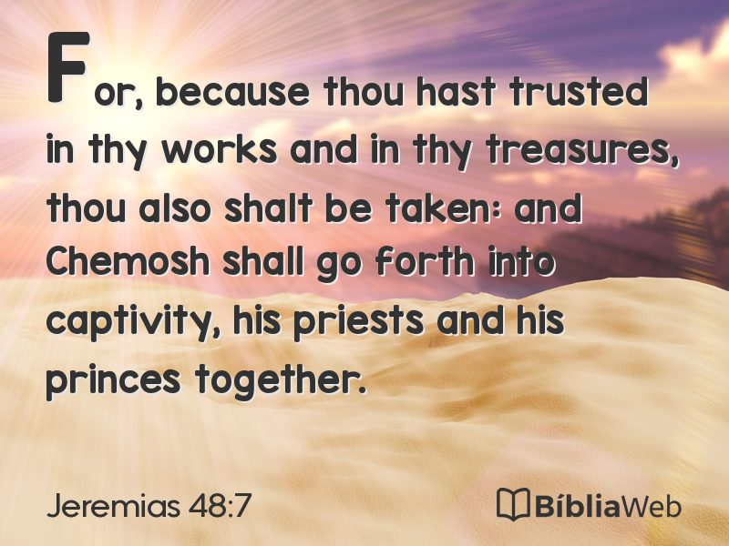 Jeremias 48:7 em imagem para compartilhar