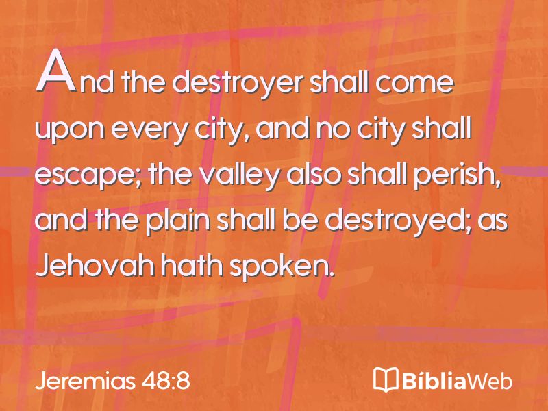 Jeremias 48:8 em imagem para compartilhar