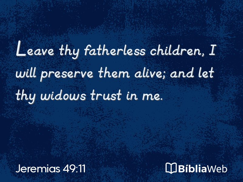 Jeremias 49:11 em imagem para compartilhar