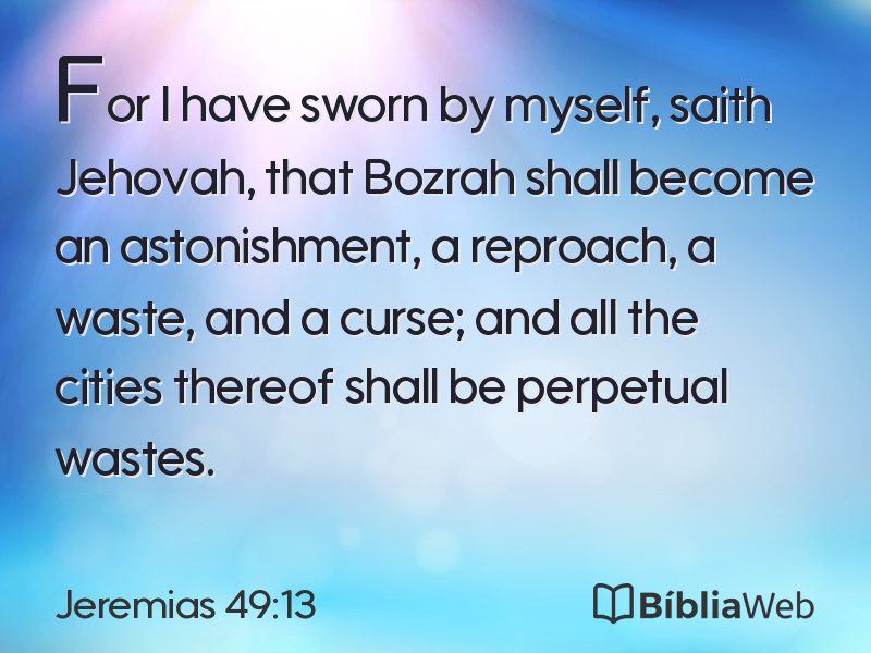 Jeremias 49:13 em imagem para compartilhar