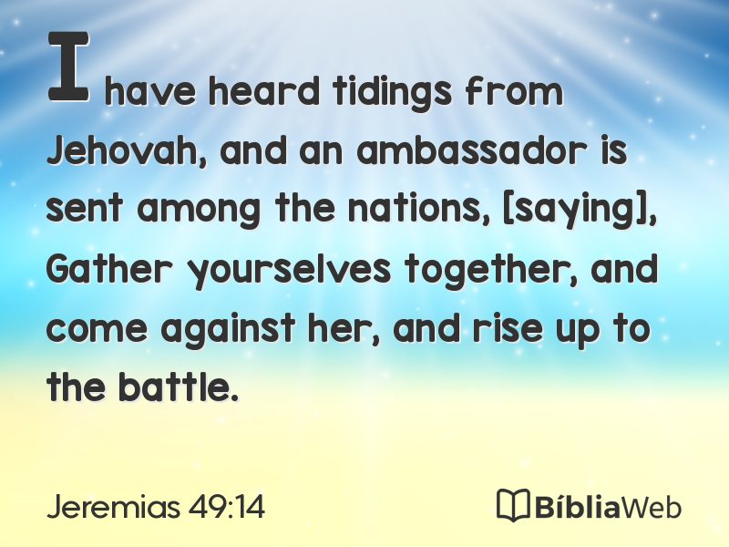 Jeremias 49:14 em imagem para compartilhar