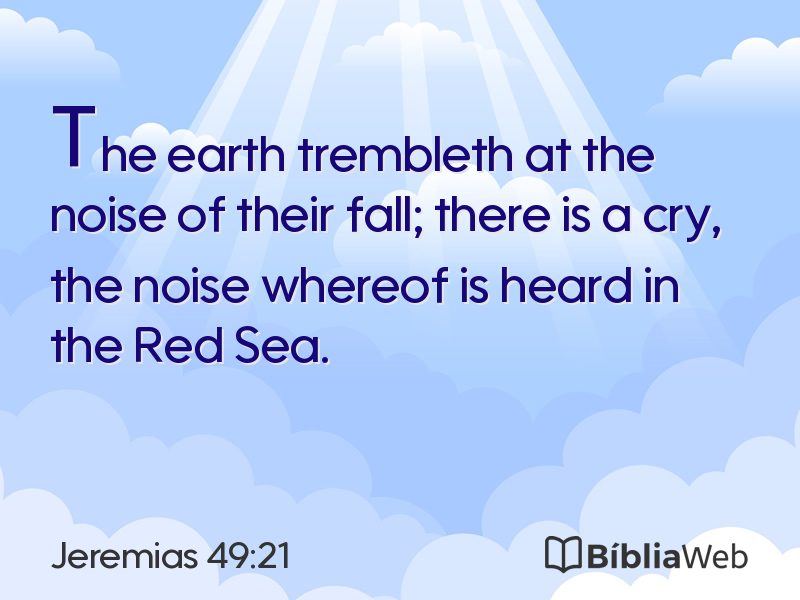Jeremias 49:21 em imagem para compartilhar