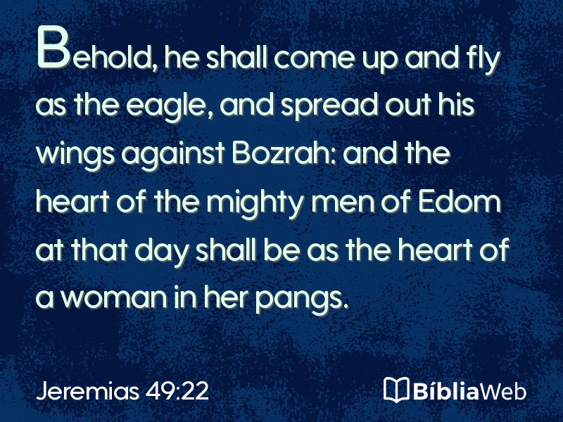 Jeremias 49:22 em imagem para compartilhar