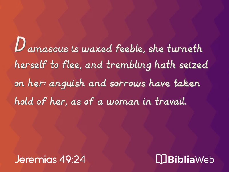 Jeremias 49:24 em imagem para compartilhar