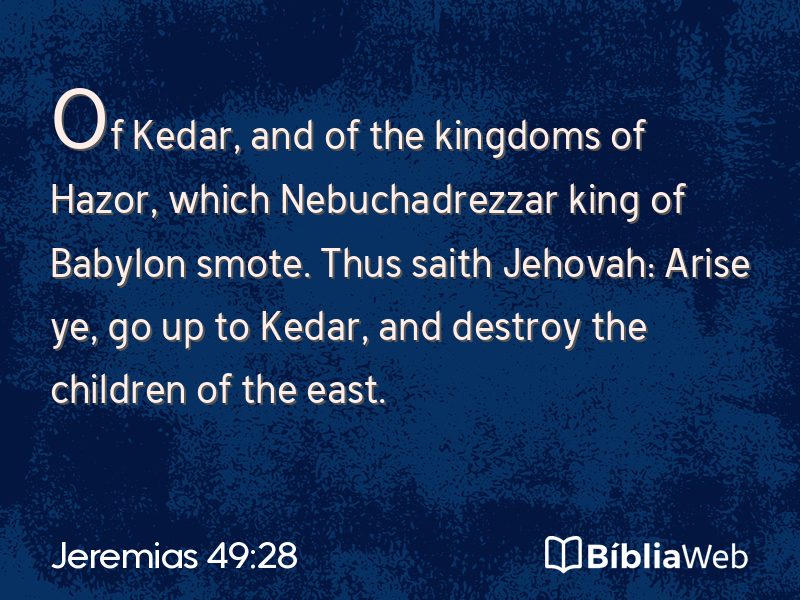 Jeremias 49:28 em imagem para compartilhar