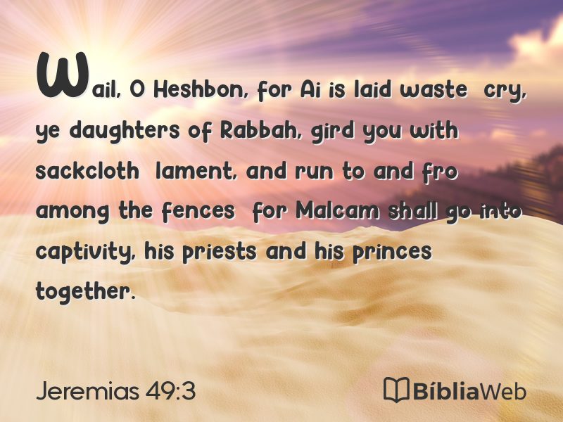 Jeremias 49:3 em imagem para compartilhar