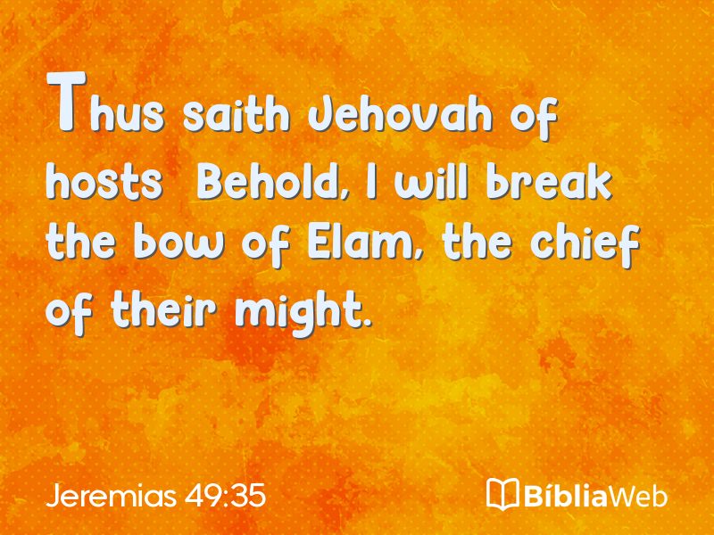 Jeremias 49:35 em imagem para compartilhar